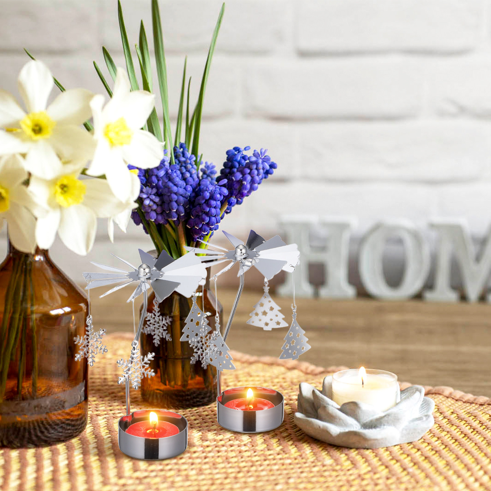 3Pcs Metal Rotating Candlehold - مراجعة Centerpiece Stick وسعره