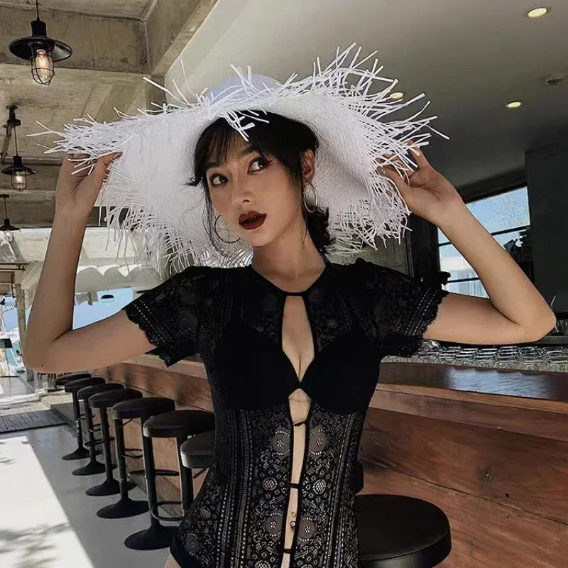 New Summer Wide-brimmed Solid  - مراجعة Paper Straw Color وسعره
