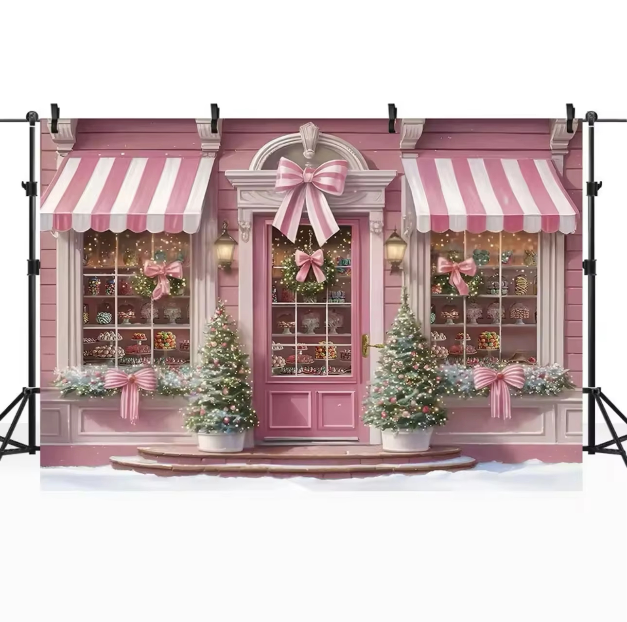 Winter Christmas Window Backgr - مراجعة Party Event Supply Store وسعره