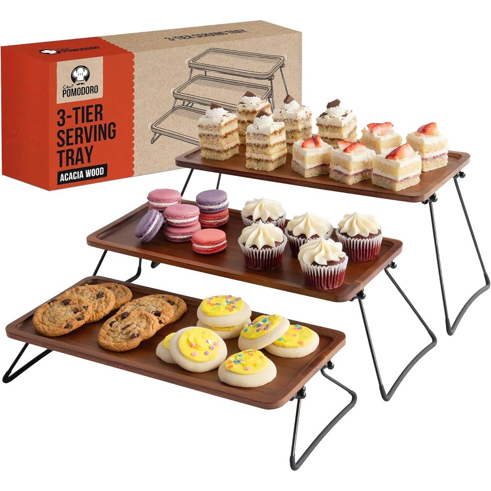 3 Tiered Serving Trays & Platt - مراجعة Cupcake Stand Tier وسعره