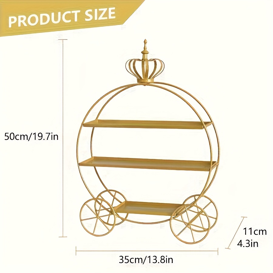 3-Tier Golden Crown Cake Stand - مراجعة Cupcake Stand Tier وسعره