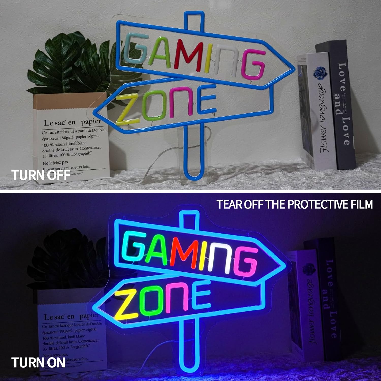 Gaming Zone Neon Sign USB LED  - مراجعة Neon Sign Party وسعره