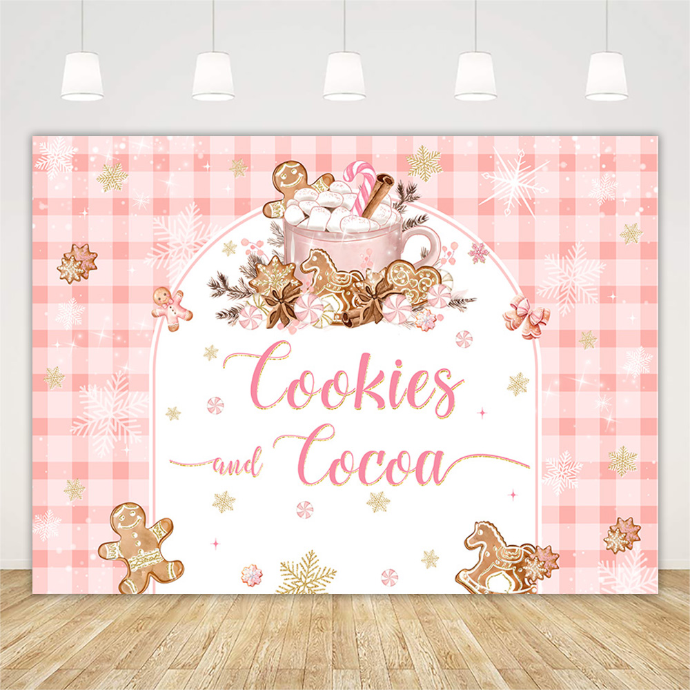 Christmas Gingerbread Baby Sho - مراجعة Dessert Table Backdrop وسعره