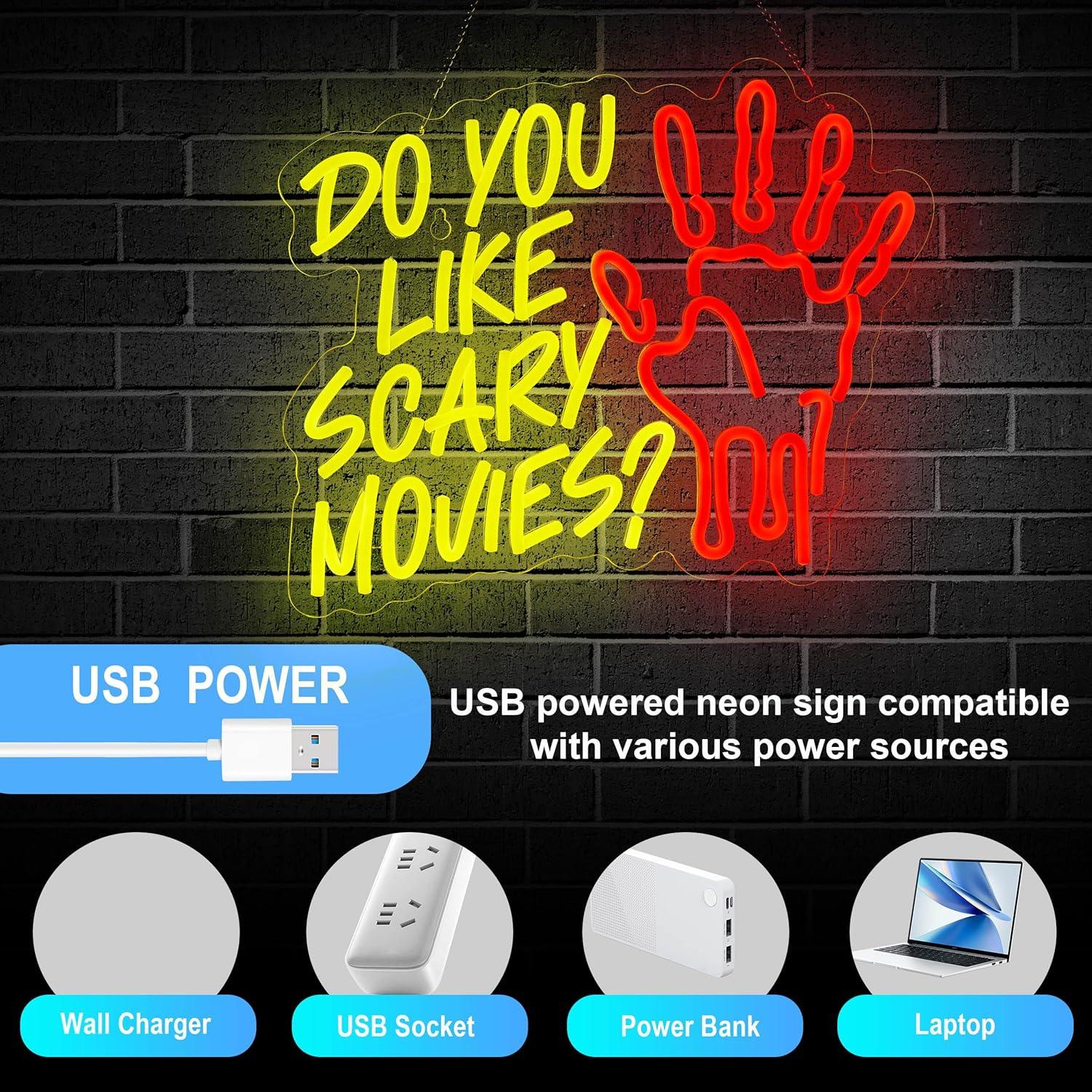 Do You Like Scary Movies Neon  - مراجعة Neon Sign Party وسعره