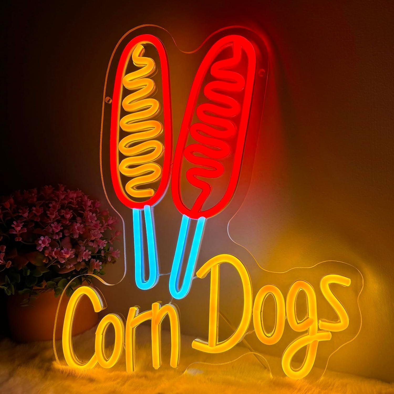Corn Dog Neon Sign Snack USB D - مراجعة Neon Sign Party وسعره