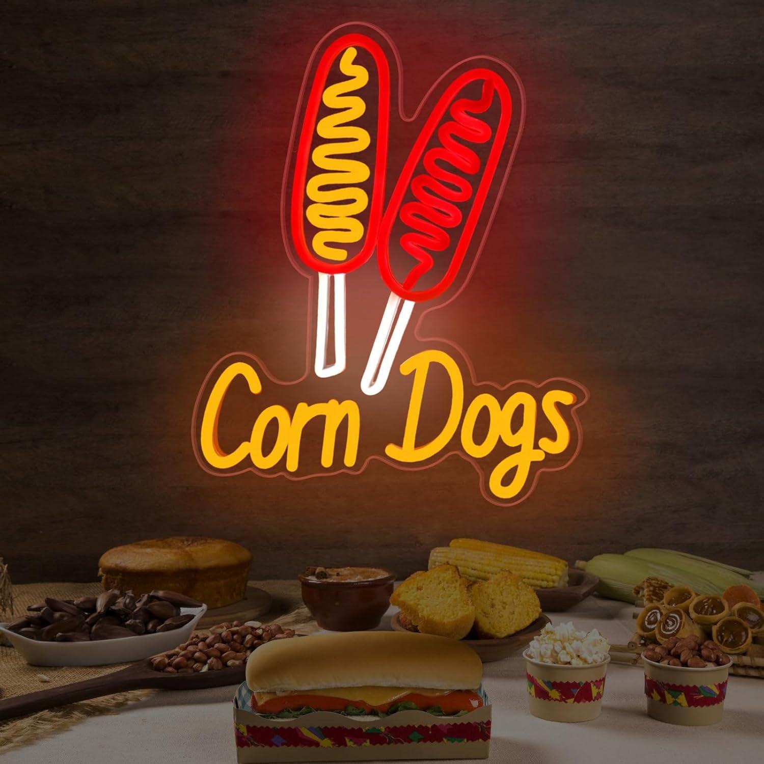 Corn Dog Neon Sign Snack USB D - مراجعة Neon Sign Party وسعره