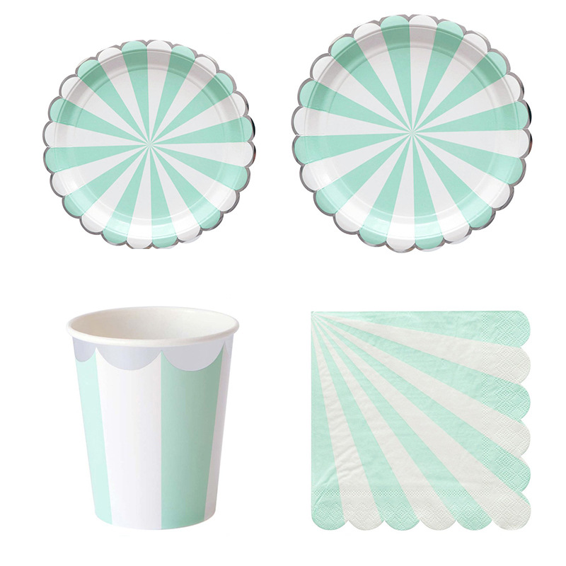 Striped Disposable Tableware P - مراجعة Paper Straw Color وسعره