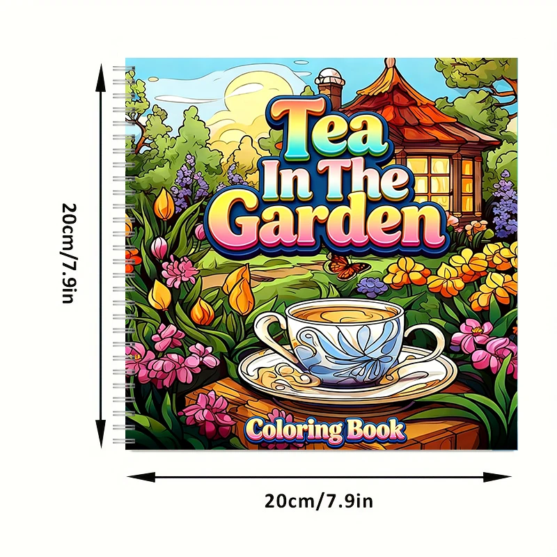 Tea In The Gardens Coloring Bo - مراجعة Event Supplies وسعره