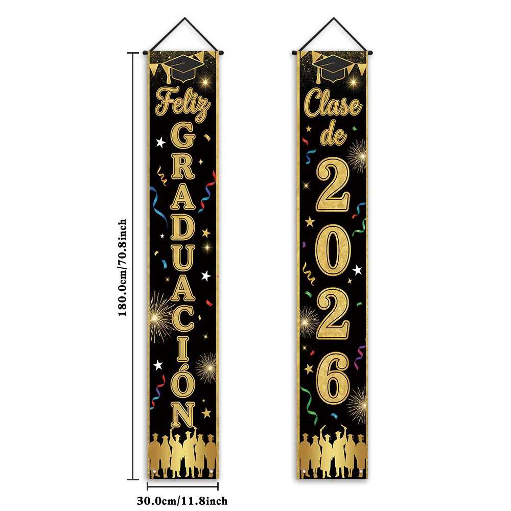 Feliz Graduacion Class of 2026 - مراجعة Party Banner Gold وسعره
