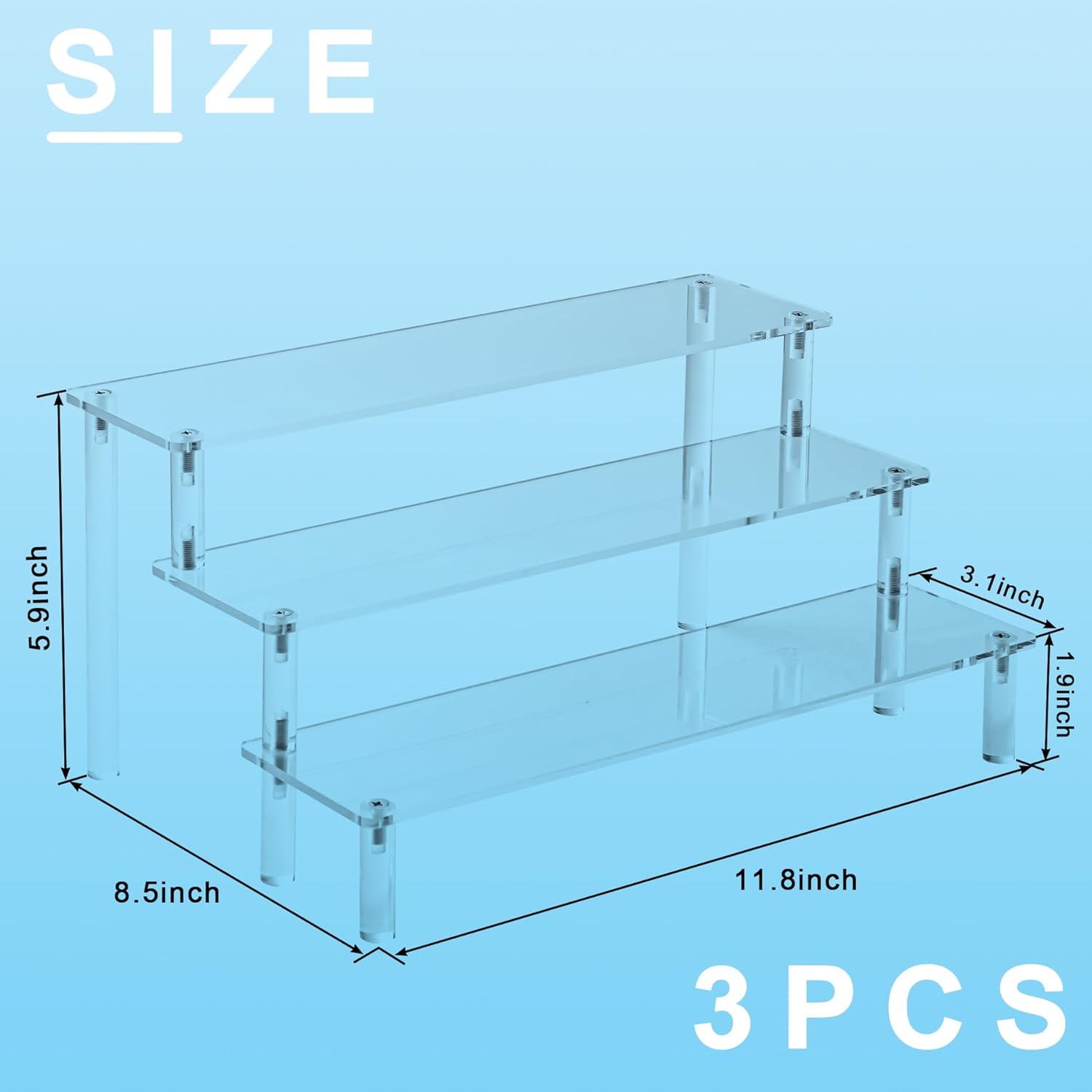 3 Tier Acrylic Risers Display  - مراجعة Cupcake Stand Tier وسعره